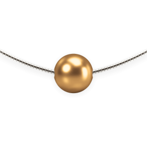 Perlen-Anhänger "Schwebende Perle" Crystal Gold
