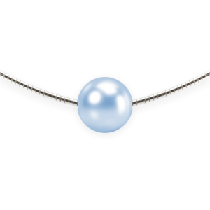 Perlen-Anhänger "Schwebende Perle" Crystal Light Blue