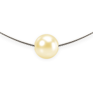 Perlen-Anhänger "Schwebende Perle" Crystal Light Gold