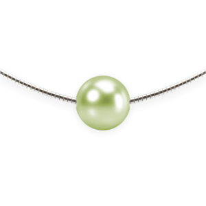 Perlen-Anhänger "Schwebende Perle" Crystal Light Green