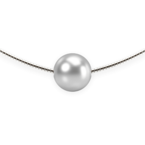 Perlen-Anhänger "Schwebende Perle" Crystal Light Grey
