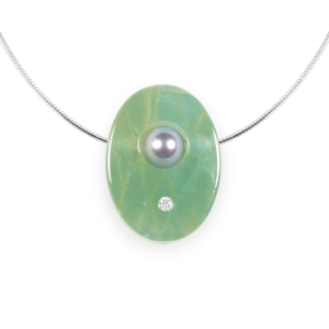 Schmuckstein-Anhänger "Willenskraft und Urvertrauen" Aquamarin