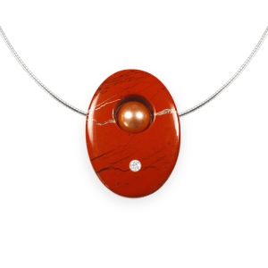 Schmuckstein-Anhänger "Harmonie und Zufriedenheit" Jaspis