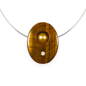 Schmuckstein-Anhänger "Mut und Entschlossenheit" Tigerauge